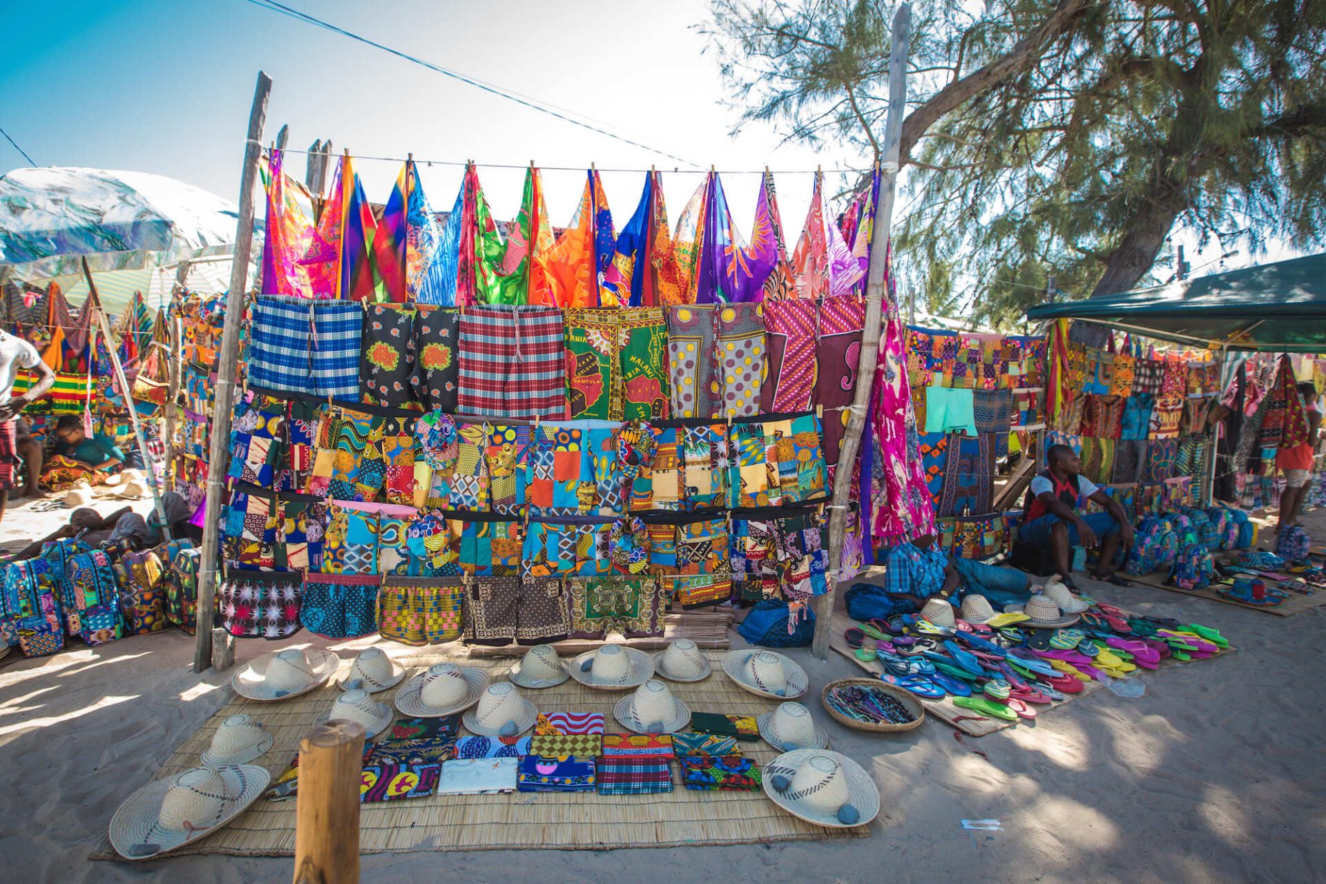 material for sale at tofo market