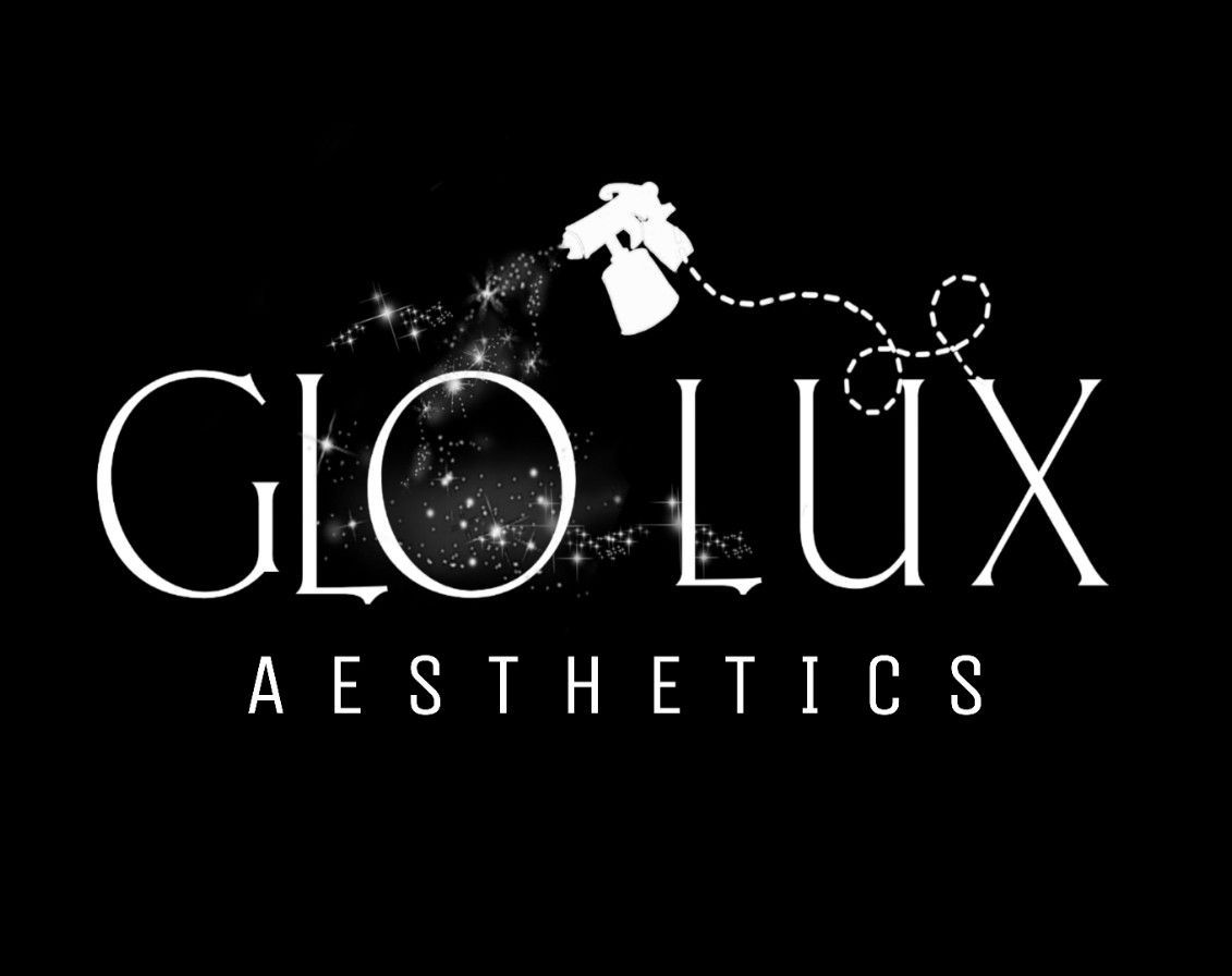 Logo for Glo Lux Aesthetics featuring the words 