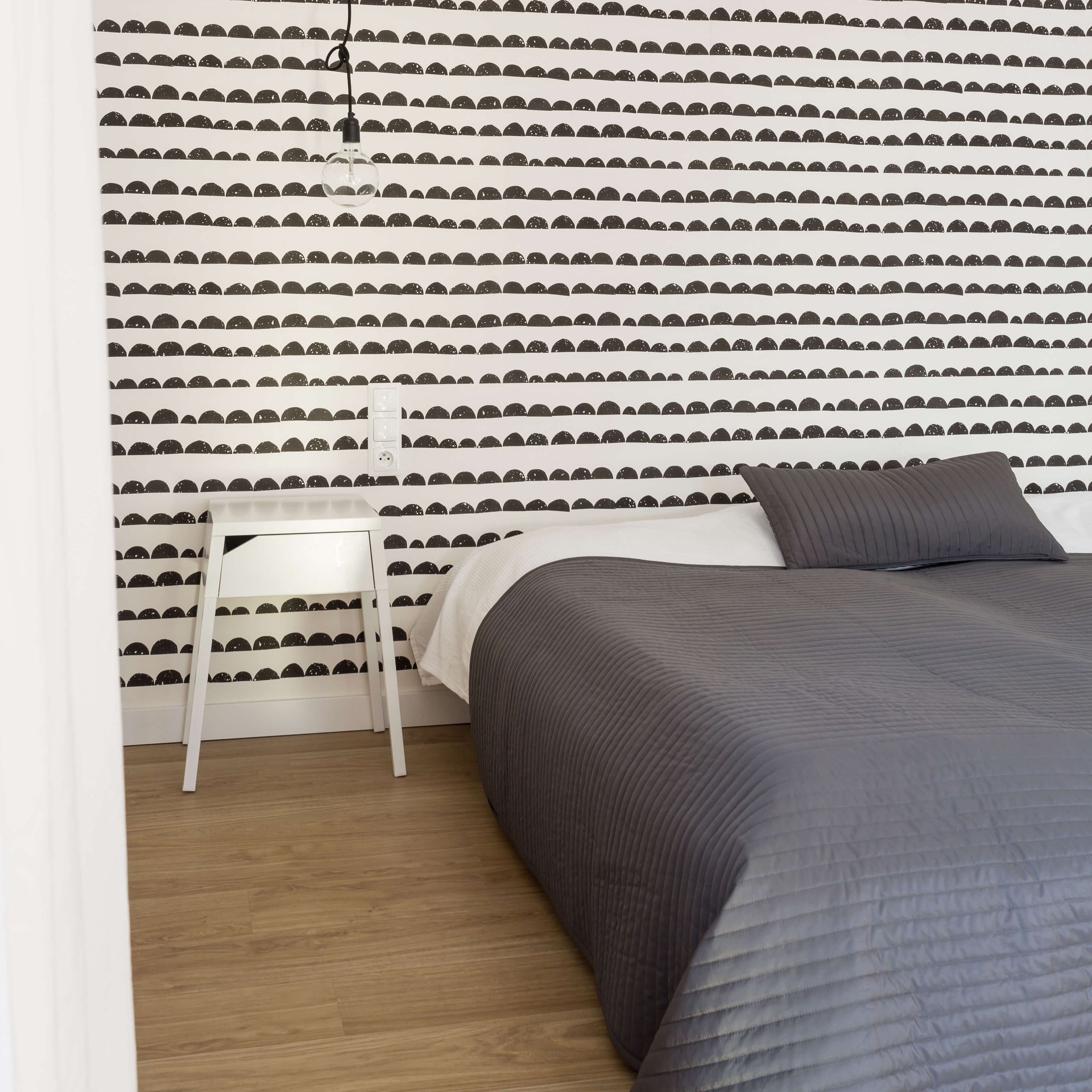 Cozy Bedroom with Wallpaper