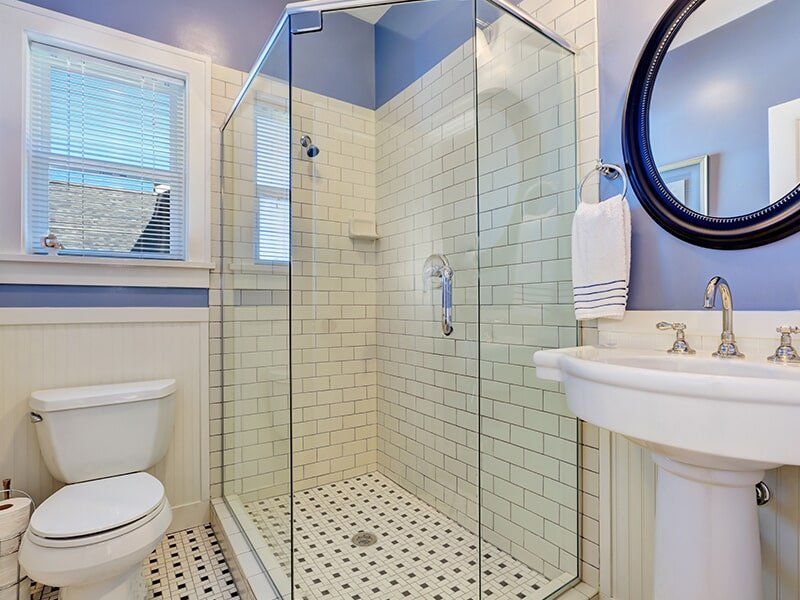 Glass Shower Screen and Mirror — Glass & Aluminium in Emerald, QLD