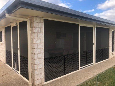 APH Glass Supplied and Installed Patio Enclosure with Half Grille and MiteMesh Screen