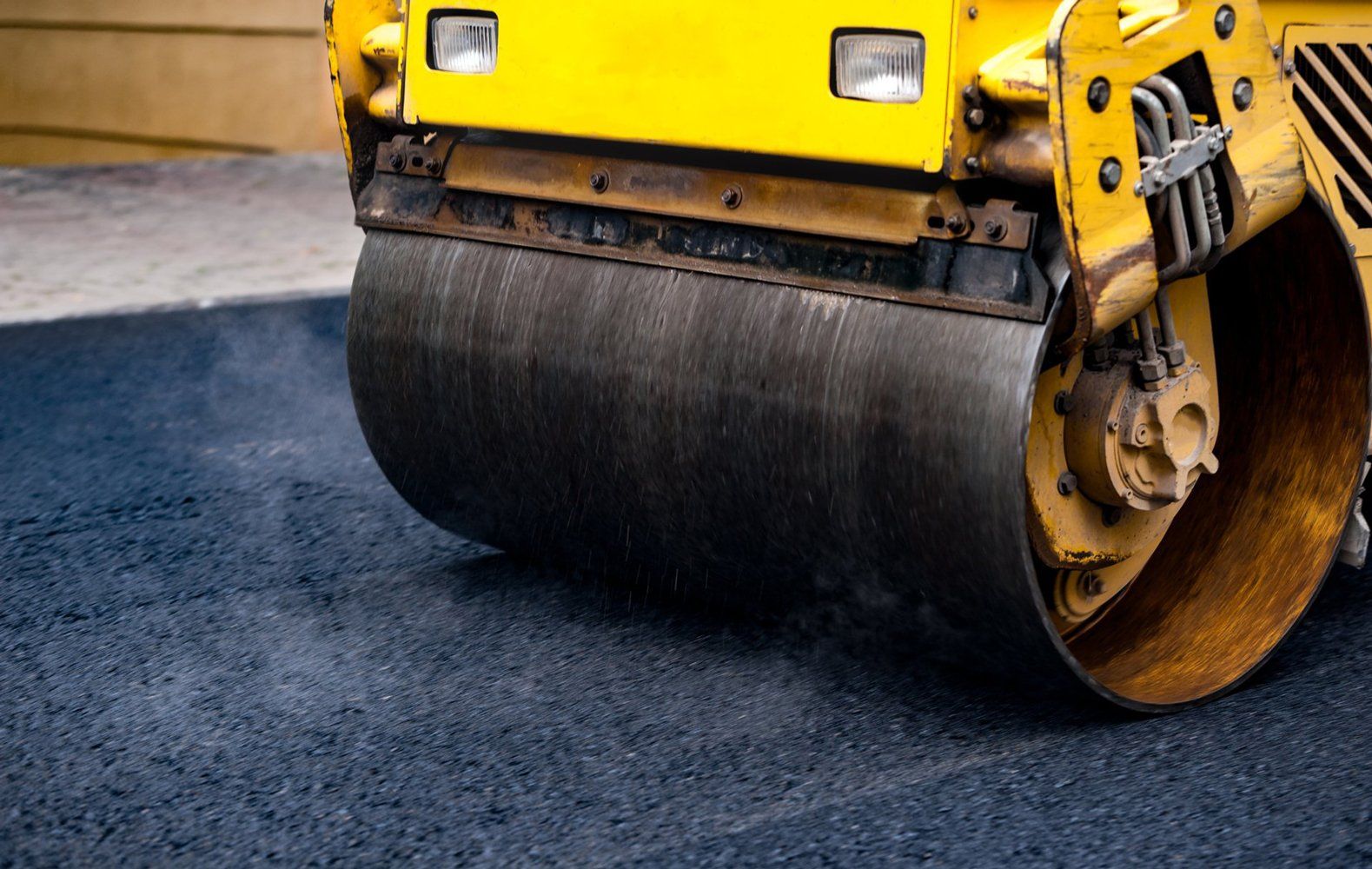 Yellow asphalt roller — Coatesville, PA — Bill & Sons Paving LLC