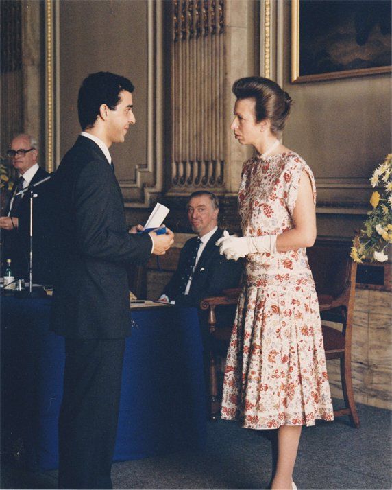 Daraius receiving his qualification from HRH Princess Anne