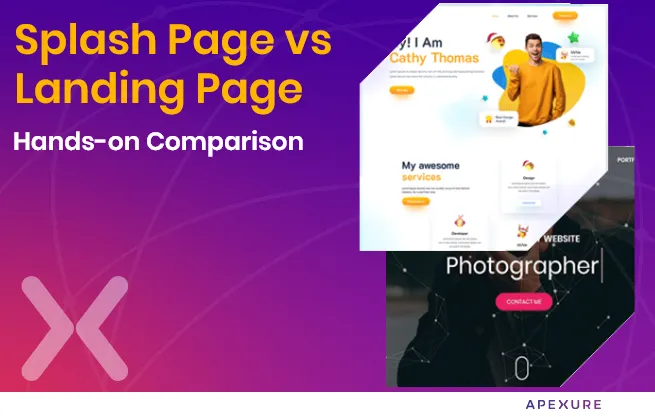 Splash page