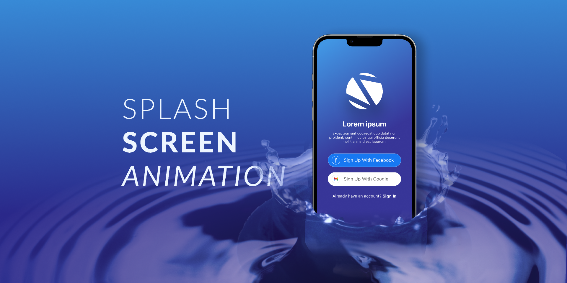 Splash page