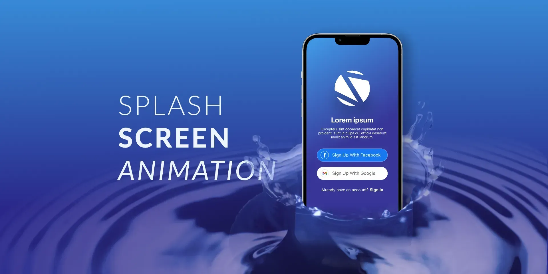 Splash page