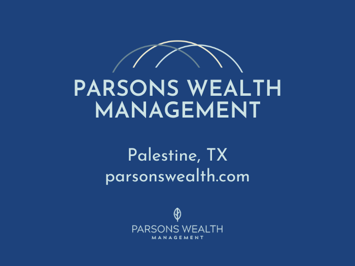 A logo for parsons wealth management in palestine tx