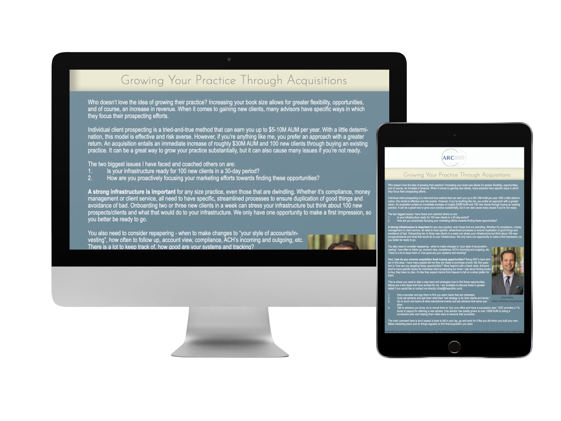 A computer monitor and a cell phone are shown side by side.