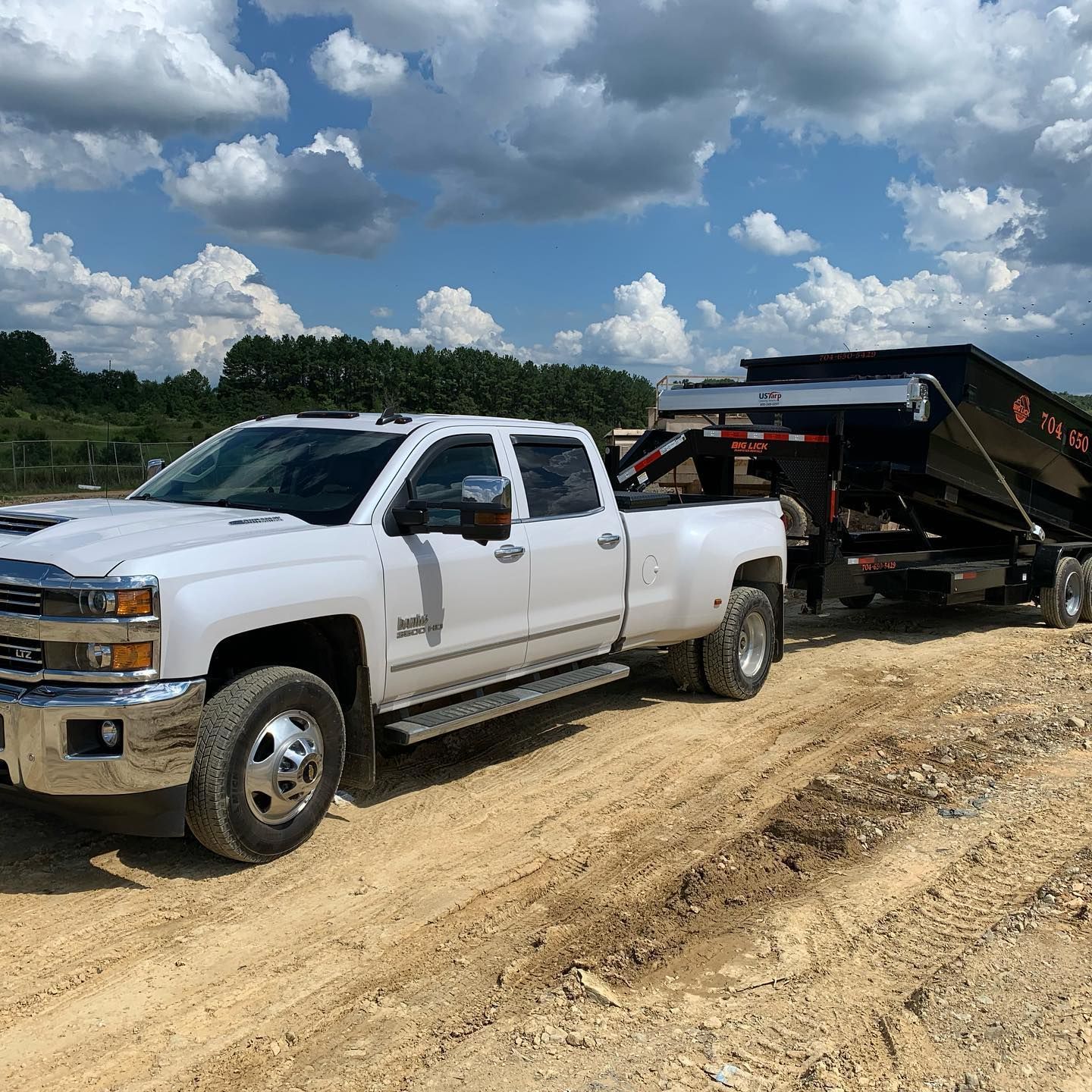 dumpster rental locust nc A full dumpster rental ready for pick up in Locust, NC by Big Lick Dumpster Rentals.