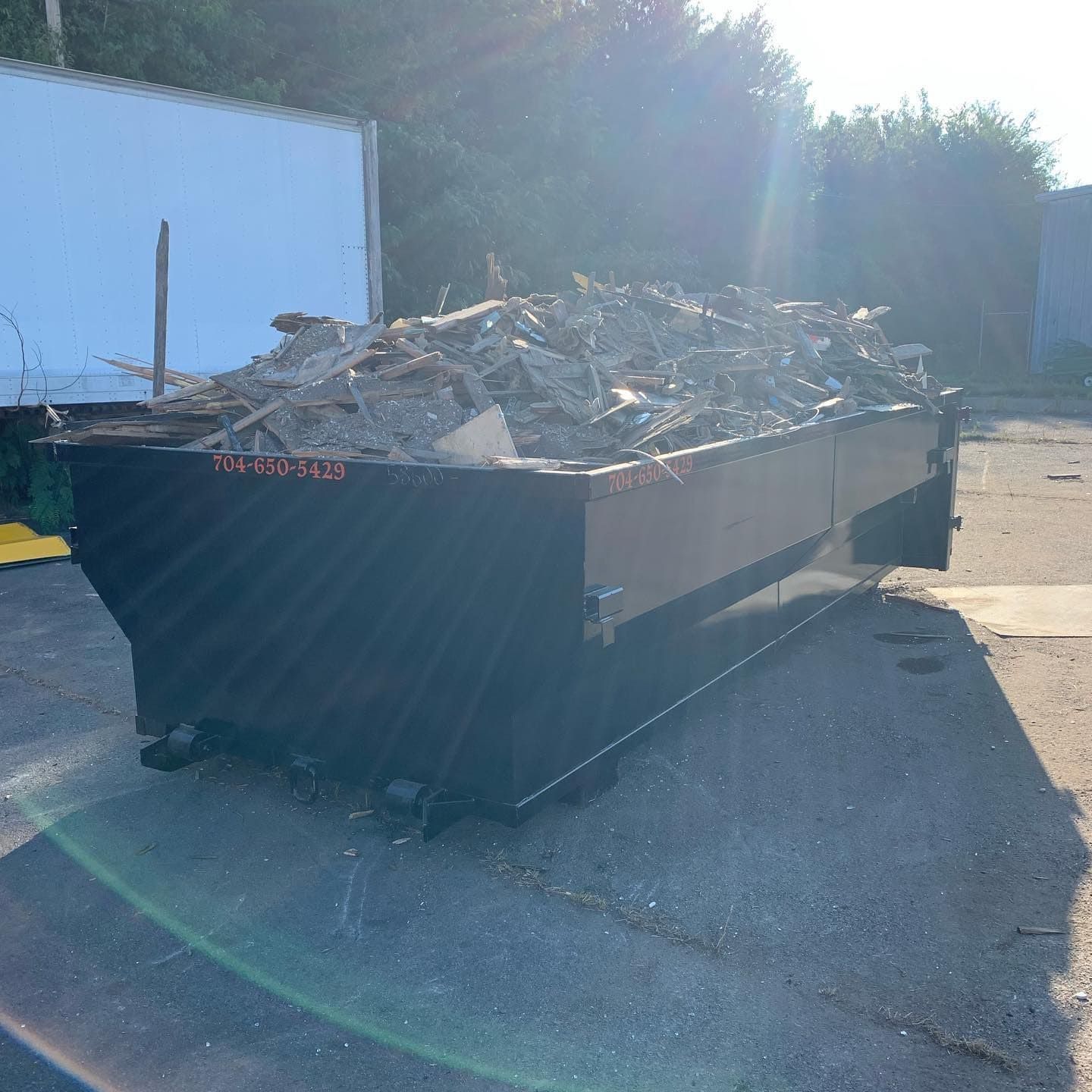 new construction dumpster rental oakboro nc A full construction dumpster rental in Albemarle, NC by Big Lick Dumpster Rentals.