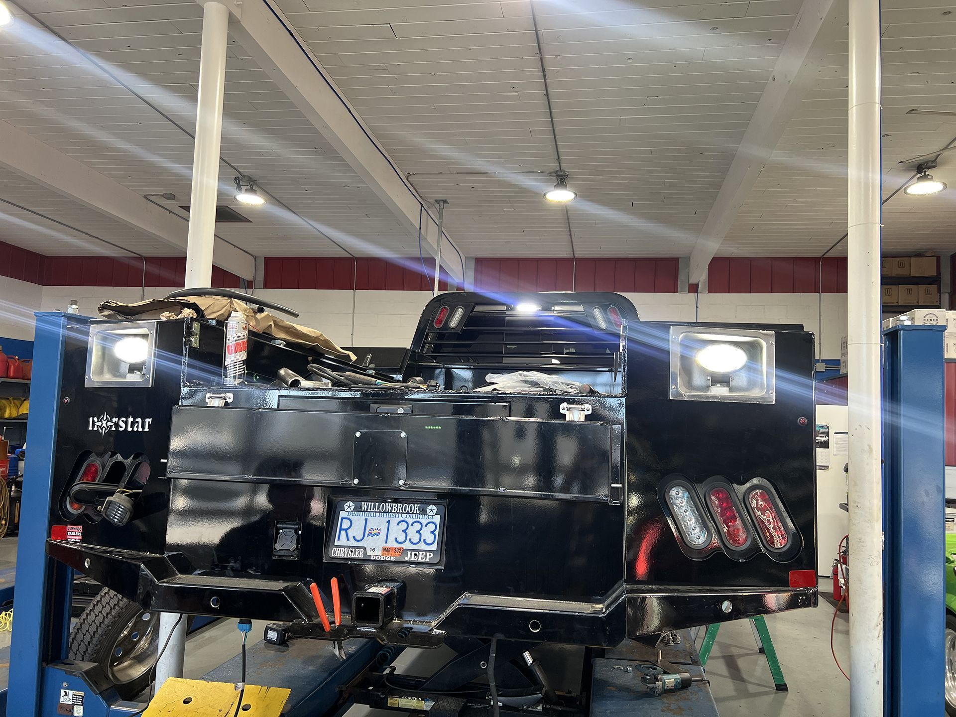 Pickup Trailer With Lights on - DBM Automotive