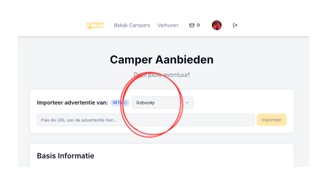 Uitleg van de overstapservice van Camper Together