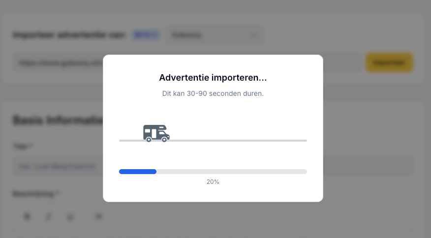 Uitleg van de overstapservice van Camper Together