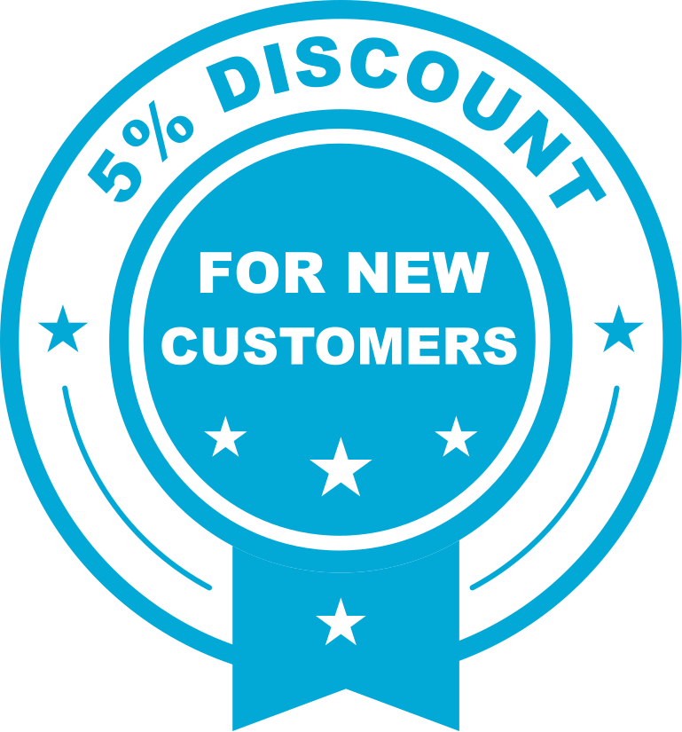5% DIscount For New Customer