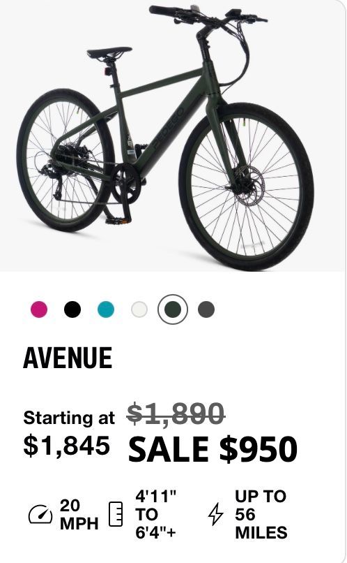 A picture of a bicycle that is starting at $ 1,845