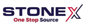 The logo for stonex is a one stop source