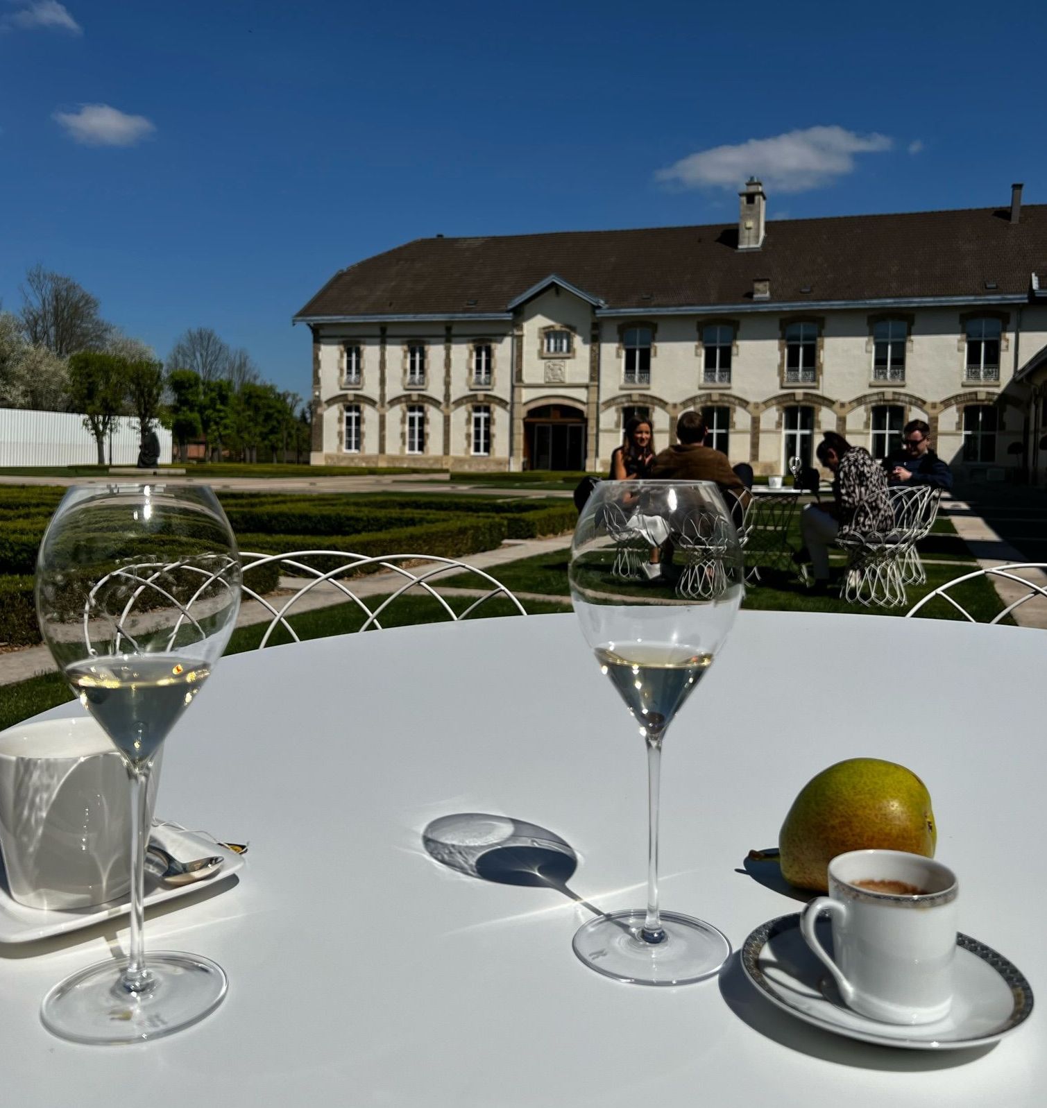 private champagne tasting in france.