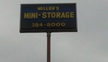 Miller's Mini Storage Inc. Sign — Mini Storage in Elizabeth, PA