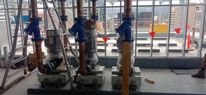 Man Fitting Gas Boiler — Plumber in South Adelaide
