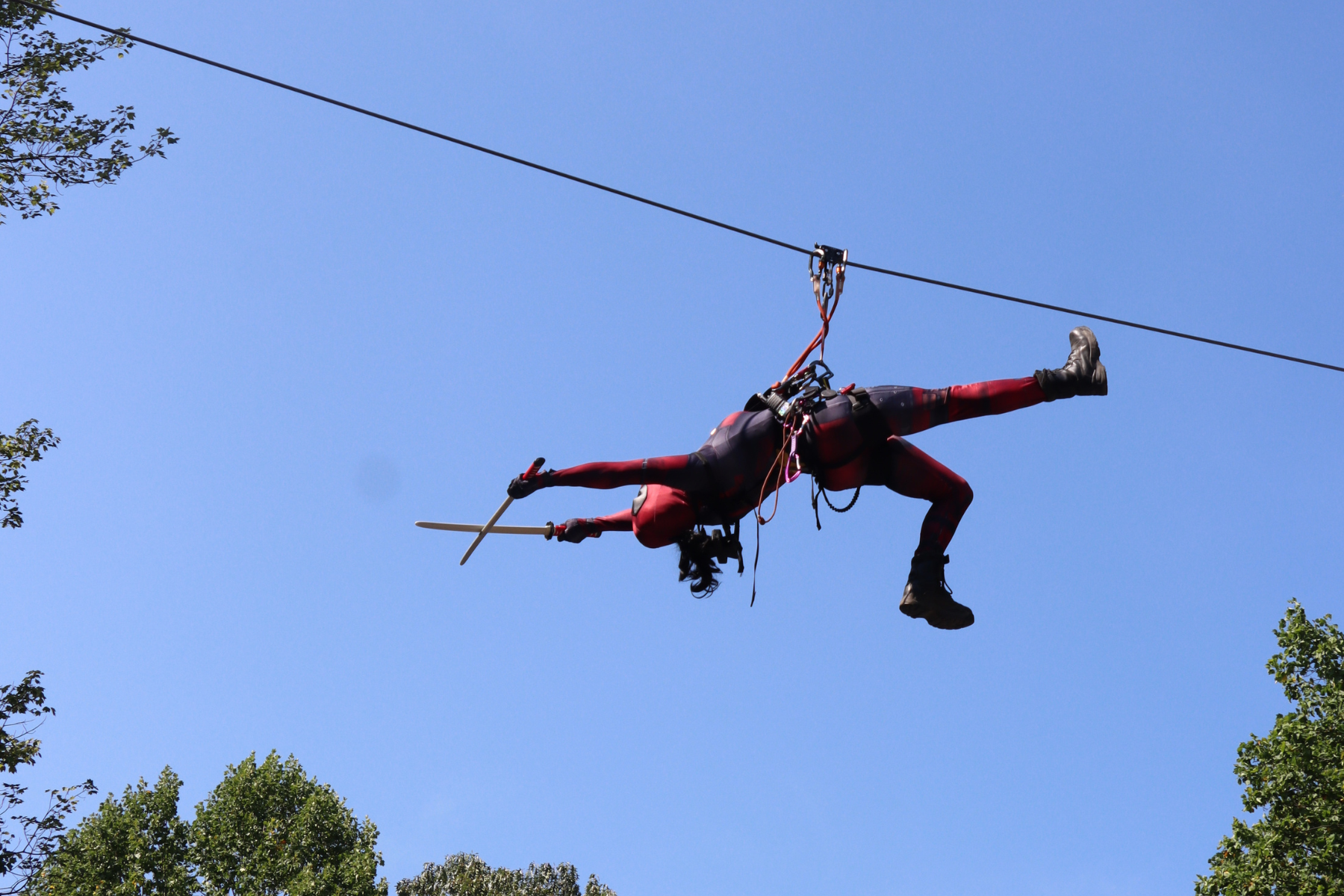 Deadpool zipline