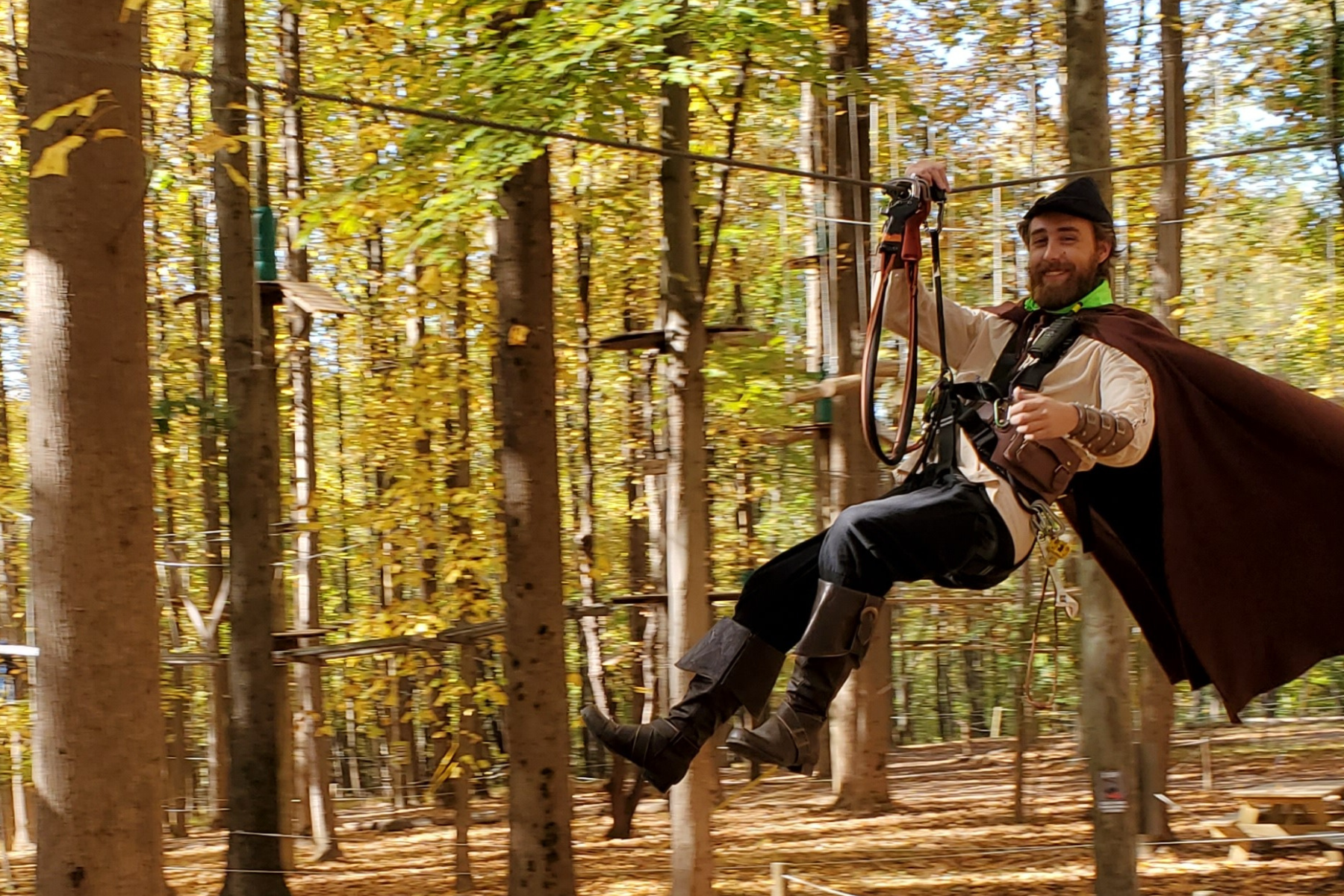 Robin Hood on zipline