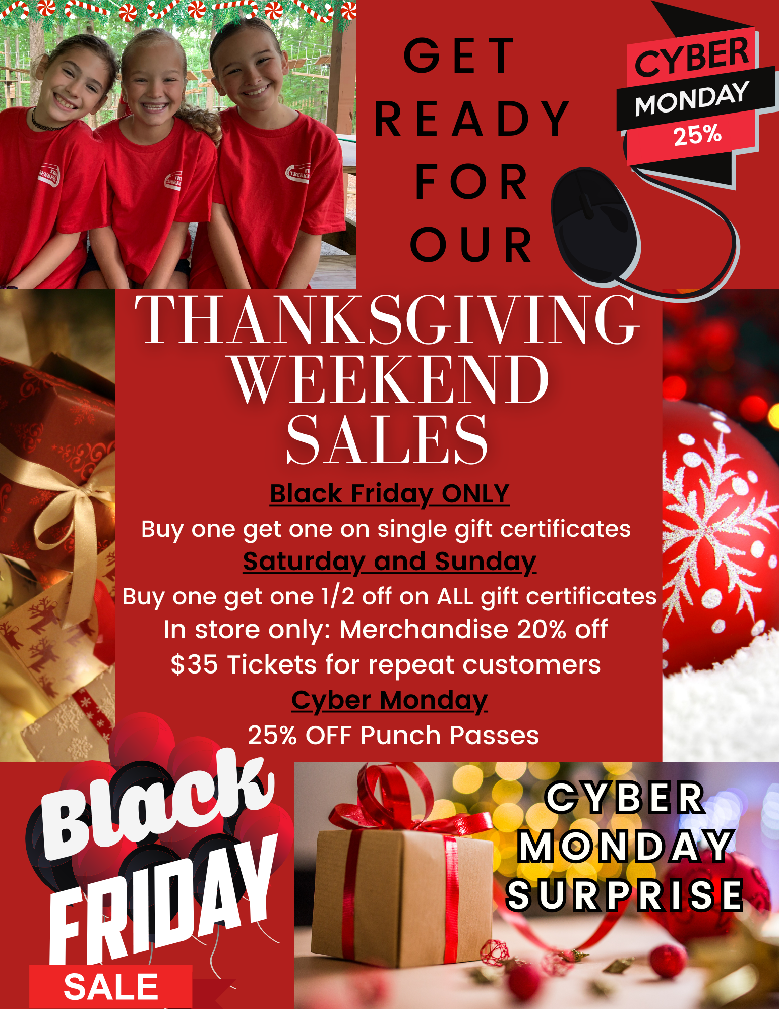 Black Friday and Thanksgiving weekend specials