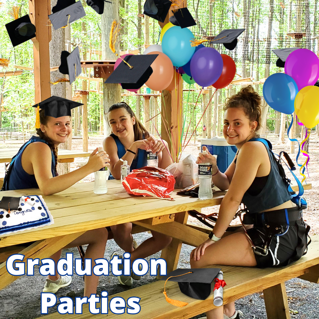 Graduation Party in party pavilion at Tree Trekkers