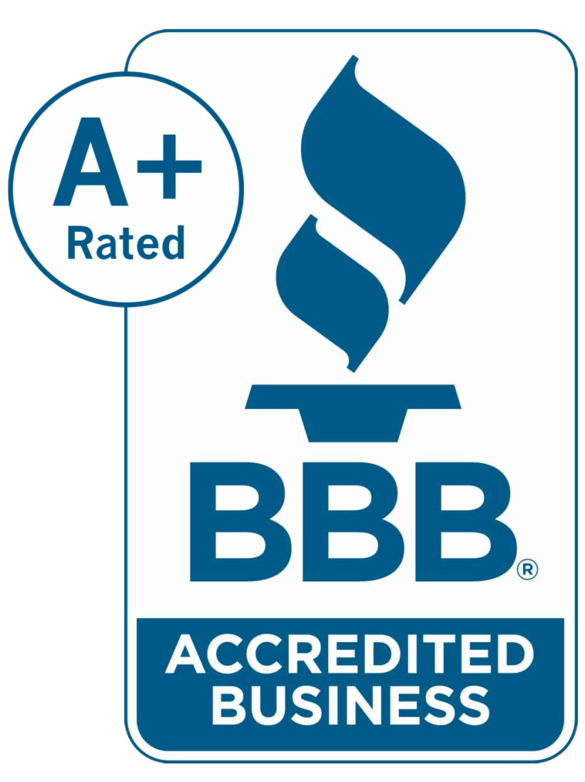 The bbb logo is a a+ rated accredited business