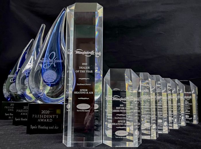 Multiple awards that Speir has won.