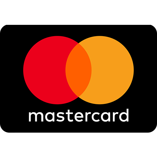 The mastercard logo is a red and orange circle on a black background.