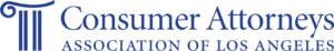 The logo for the consumer attorneys association of los angeles