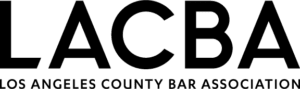 The logo for the los angeles county bar association