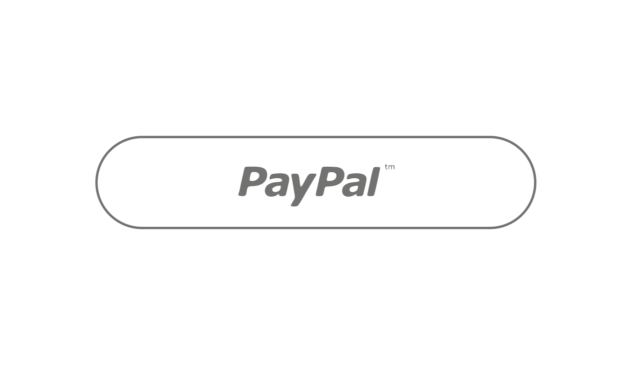 Ein weißer PayPal-Button auf weißem Hintergrund.