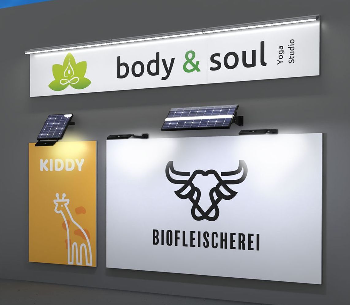 Ein Schild auf dem Körper und Seele steht