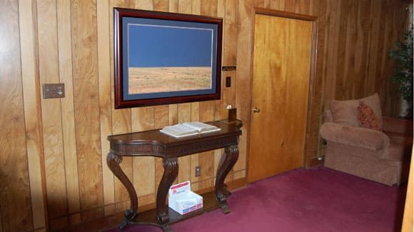 Adams-Foster-Ray Funeral Home - Waiting Area with Table