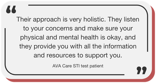 STI testing client testimonial