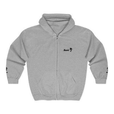 Embroidered 'Aussie' Zip Hoodie with Kangaroo Outline