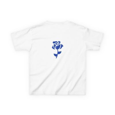 Kids Tee — 'Absorb' Script with Blue Rose Graphic