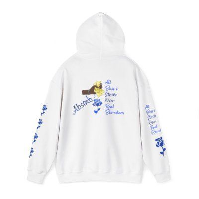 Absorb blue rose graphic Hoodie