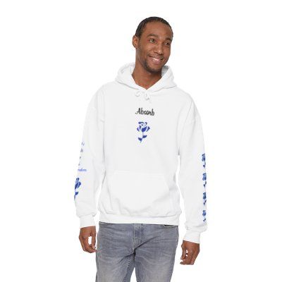 Absorb blue rose graphic Hoodie