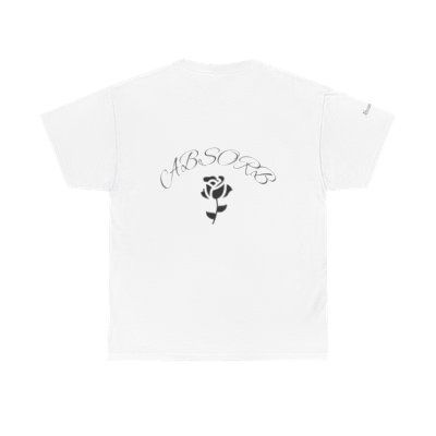 Rose Script T-Shirt — 'ABSORB' Minimal Floral Graphic Tee