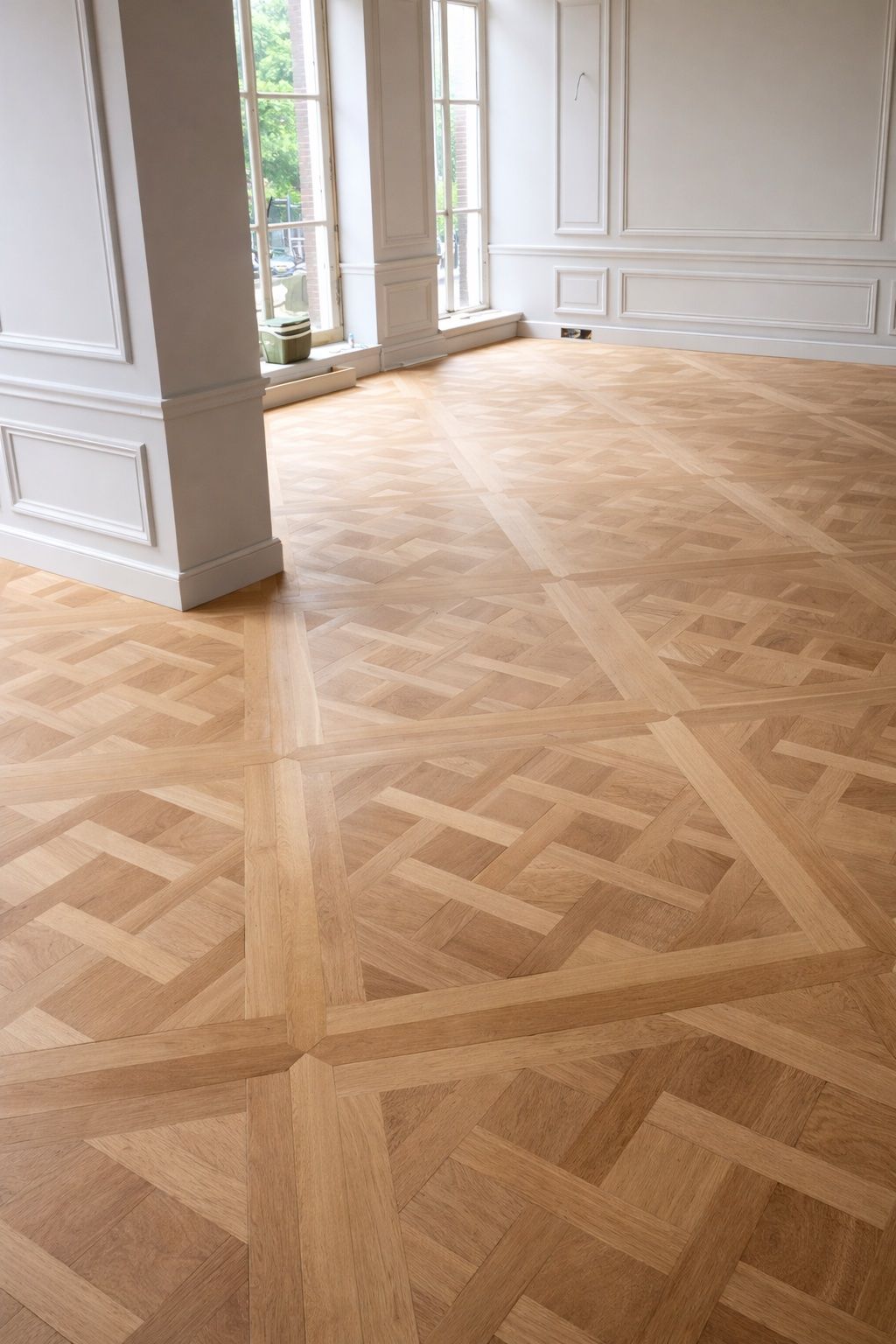 Tafelparkett aus Eiche – maßgefertigte Tafeln mit klarer Struktur und ruhiger Raumwirkung