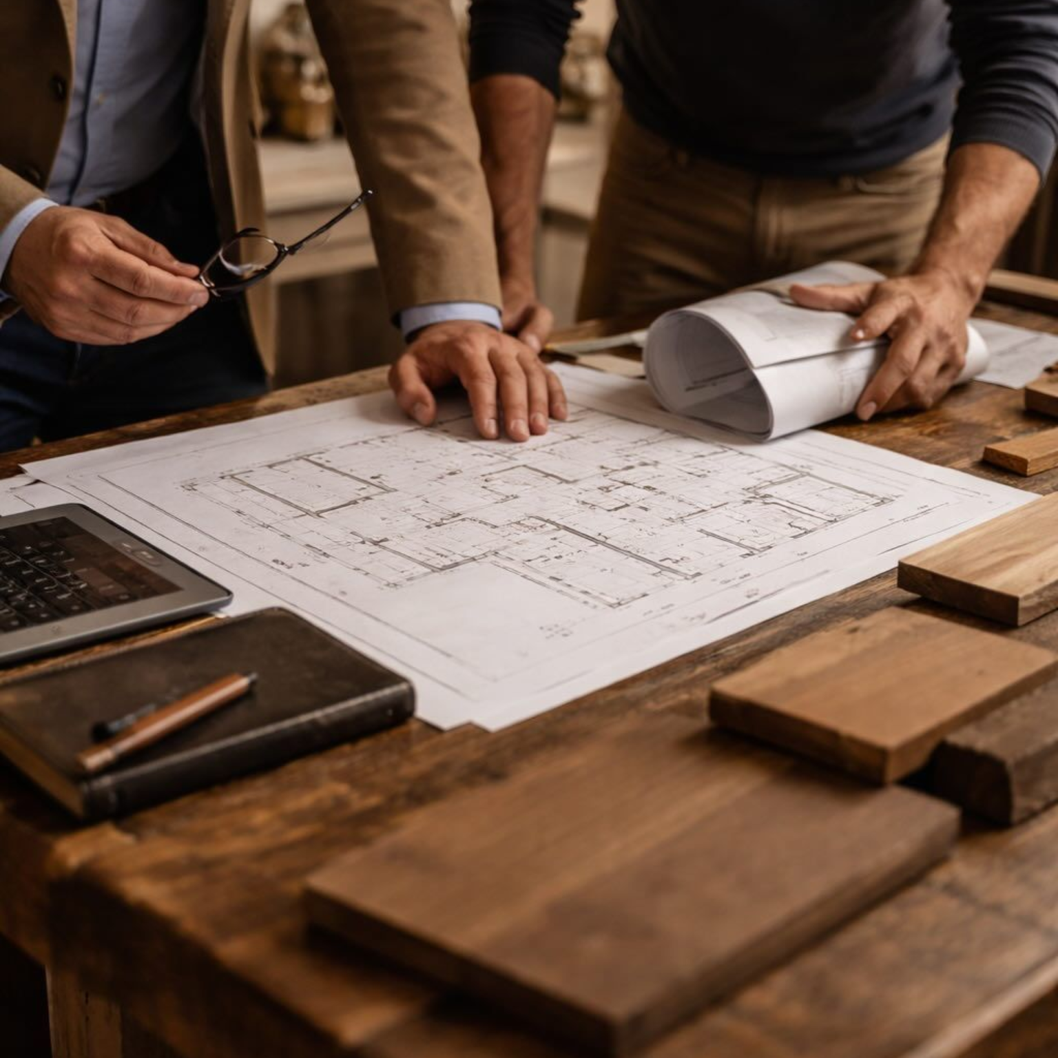 Holzbearbeitung in der Werkstatt Mangholz in Bayern