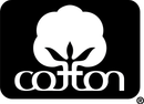 White cotton boll logo with 
