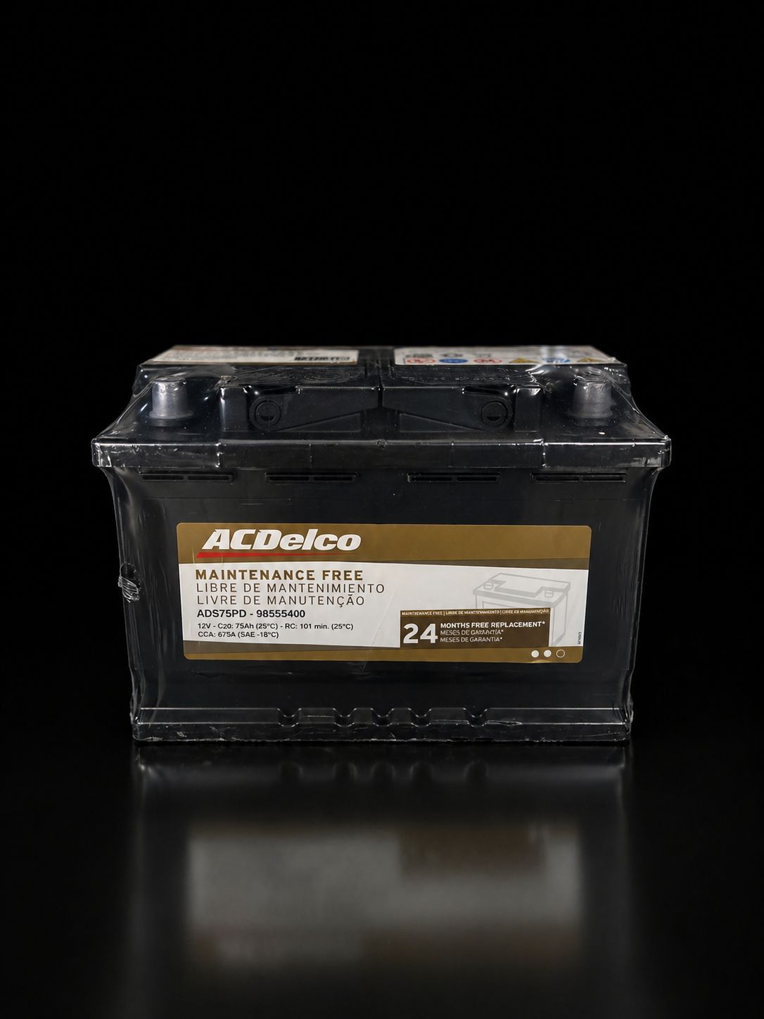 BATERIA 12X75 REFORZADA ACDELCO LIBRE MANTENIMIENTO