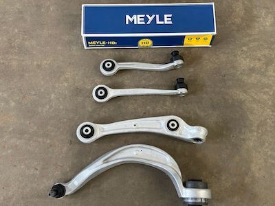 A set of meyle front lower control arm for a volkswagen amarok.