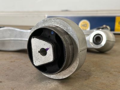 A close up of a metal object on a table.