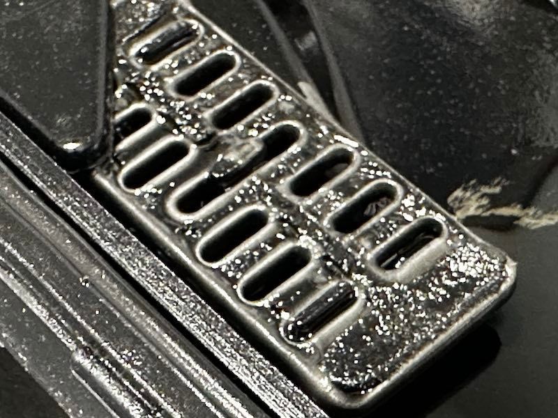 A close up of a metal object that says ' 00000 ' on it