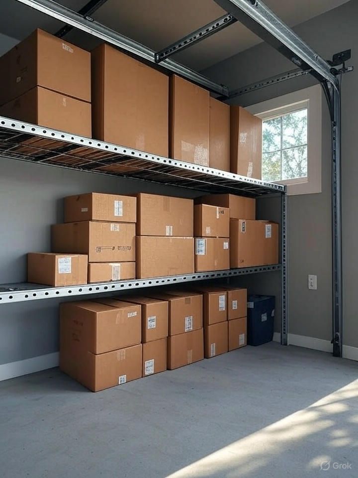 A garage filled with lots of tools and a workbench.