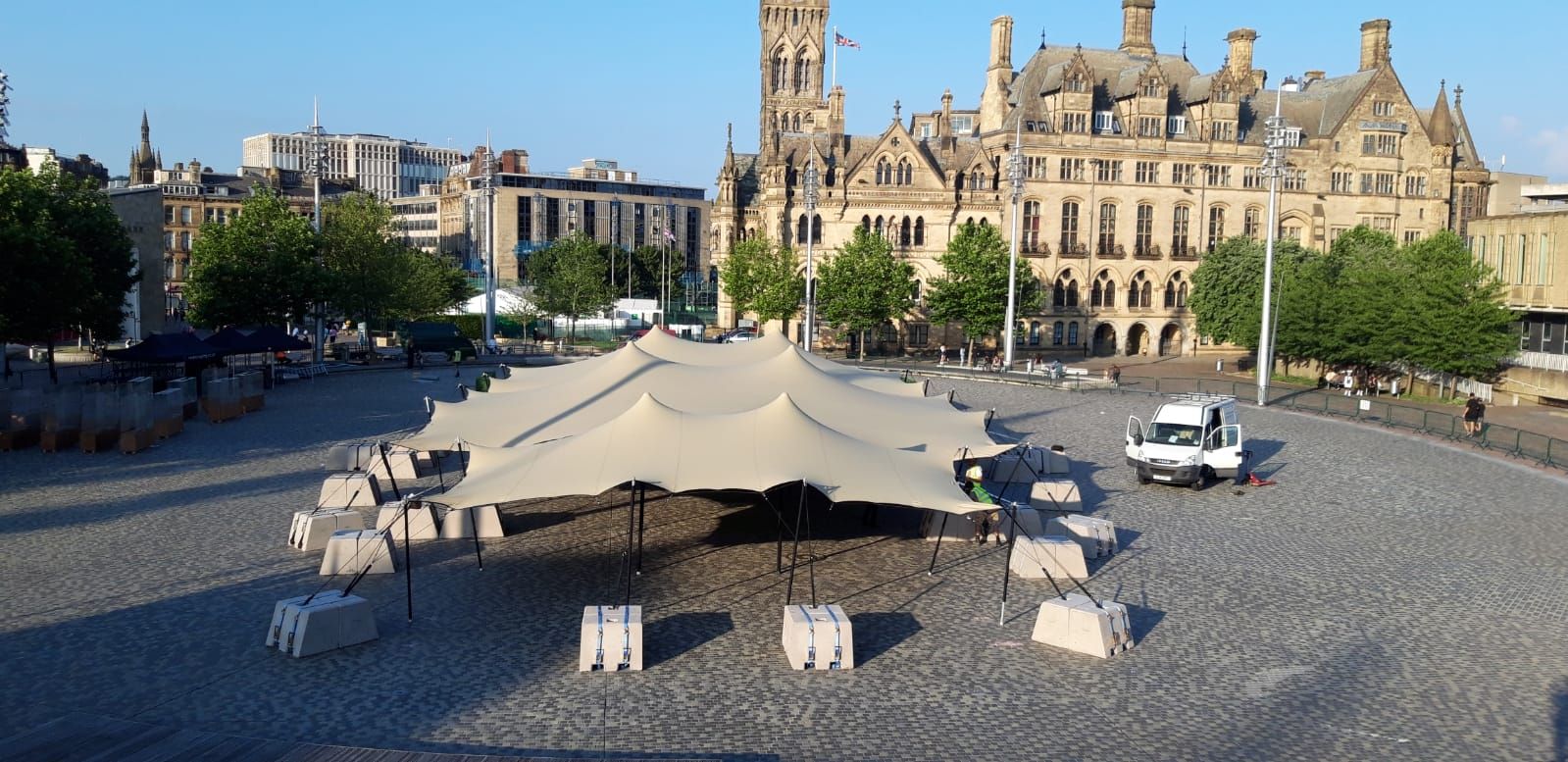 Stretch Tent on Hardstanding, Centenary Square Bradford